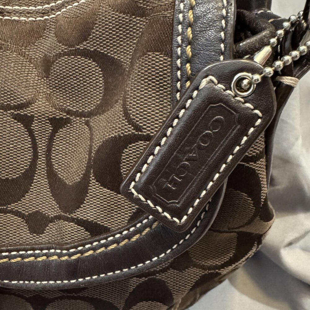 Coach 10297 Medium Vintage Soho Brown Signature C Canvas Shoulder Bag - Picture 5 of 8